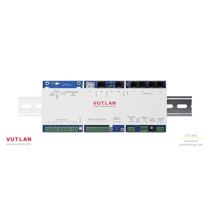 VT336 / Industrial DIN Rail Monitoring Unit – EDP Communications